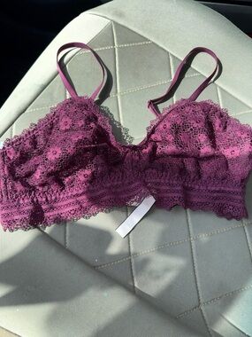Victoria Secret Lace Bralette in Plum Pink - Women's Intimates